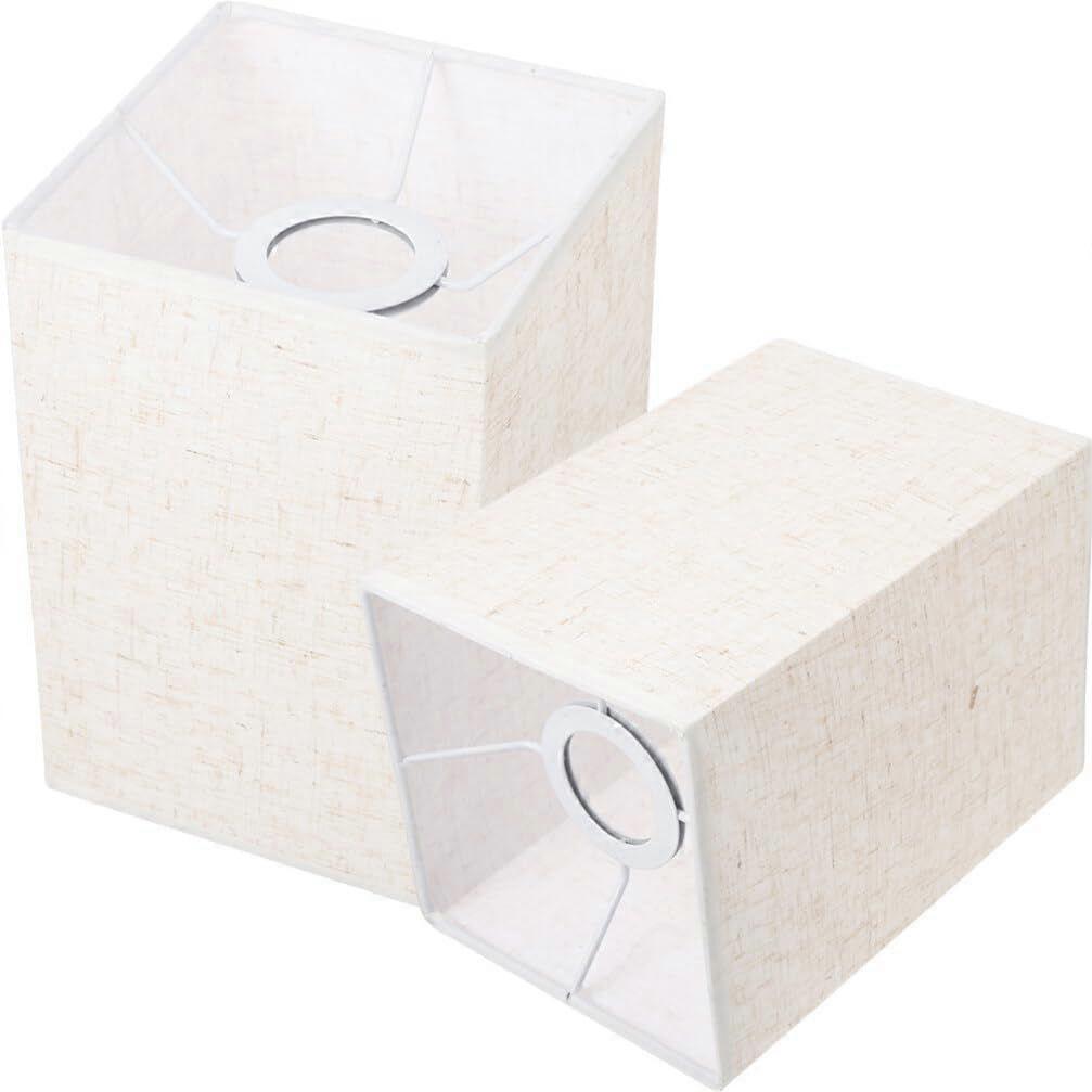 Linen Lamp Shade 2pcs Replaceable Cover for Home