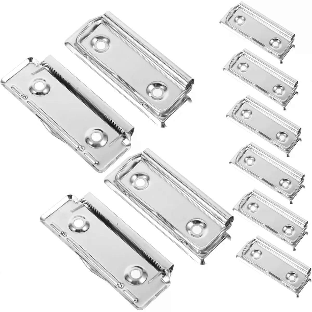 Metal Clipboard Clips 10pcs Silver Office Document Clips