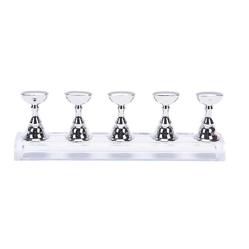 1 Set Nail Holder Practice Display Stand Acrylic Crystal Showing Shelf