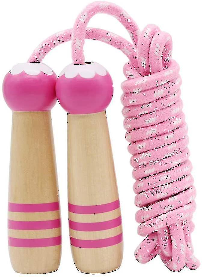 Corde à sauter pour enfants, réglable, poignée en bois