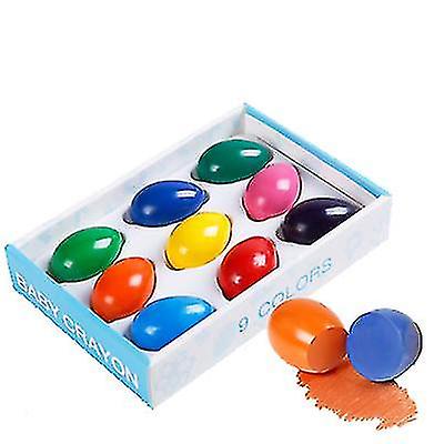 9-color Solid Egg Crayons Children's Drawing Crayons Set Safe And Non-toxic