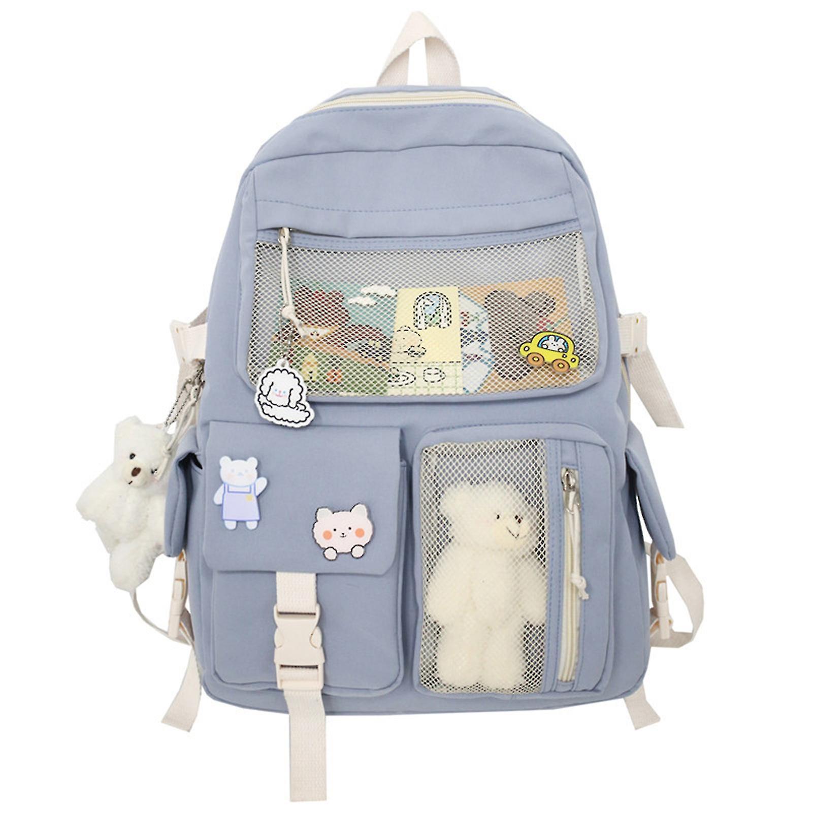 Kawaii Backpack Cute Girl's Backpack Multi-pockets School Backpack