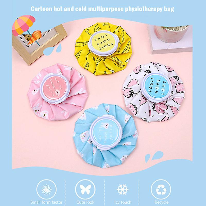 1pc Cartoon Hot Water Bottle Bag Dual Use Summer Ice Bag Reusable Relief Pain