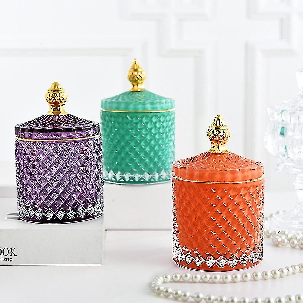 Luxury Glass Storage Jar Aromatherapy Bottle Orange