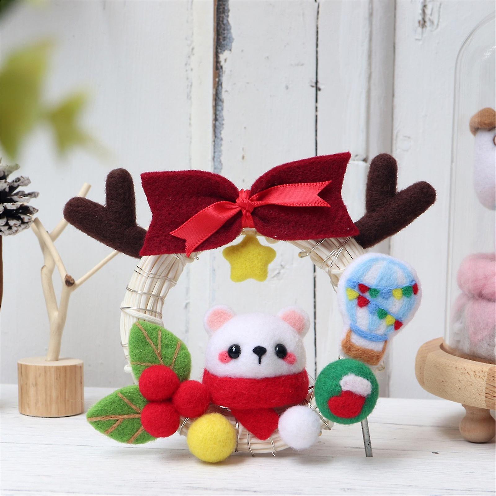 Cute Pattern Handmade Diy Poke Wool Felts Material Production Package