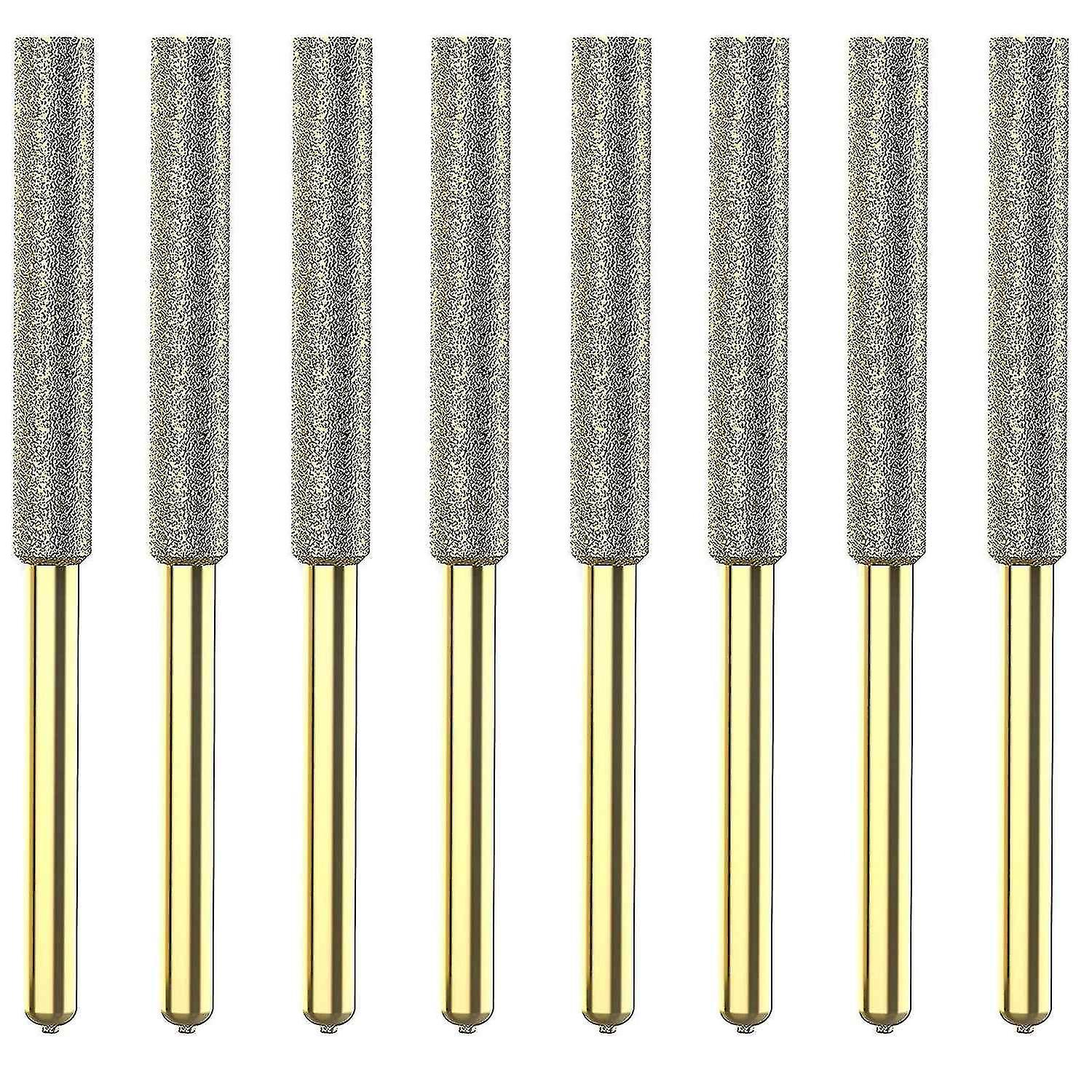 8pcs Chainsaw Bits Titanium Plated Diamond Sharpener High Hardness Electric Chainsaw File