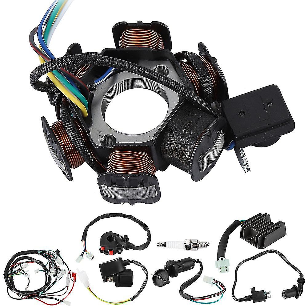 Kit Complet Câblage électrique TOTMOX Pour ATV/QUAD 150-250cc - Stator, CDI, Bobine, Bougie, Relais