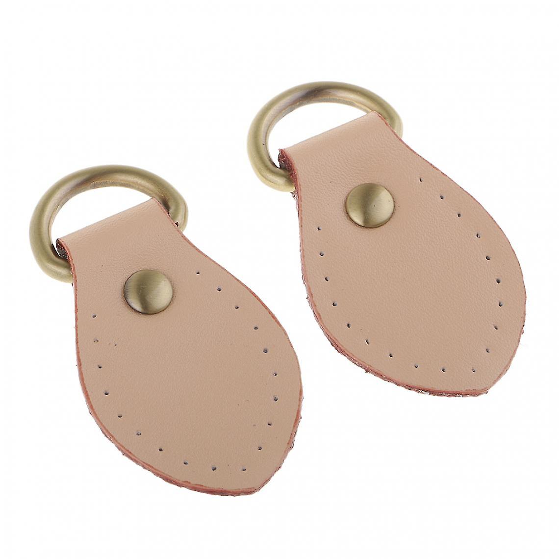 2pcs Sew On Leather Handle With Snap Buckles Coffee Purse Replacement Bag Coffee