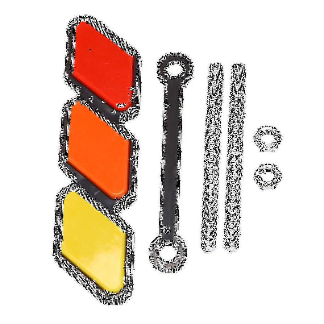 1 Set Of Grill Badge Emblem Tri-color, For - Tacoma 4 Runner Sequoia Highlander, Yellow/orange/red