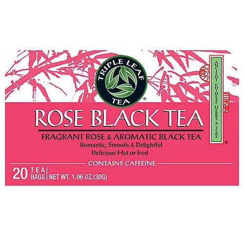 Triple Leaf Tea Rose Black Tea, 20 Bags (Pack of 6)