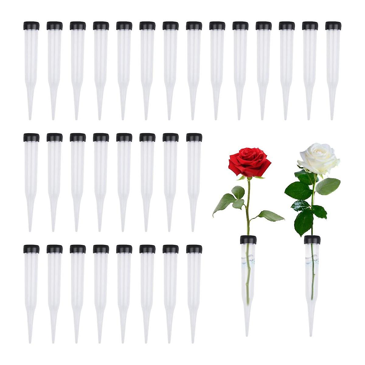 Flower Tubes Pack of 50 Plastic Flower Tubes, Transparent Water Tube for Flowers, Reusable Flowers
