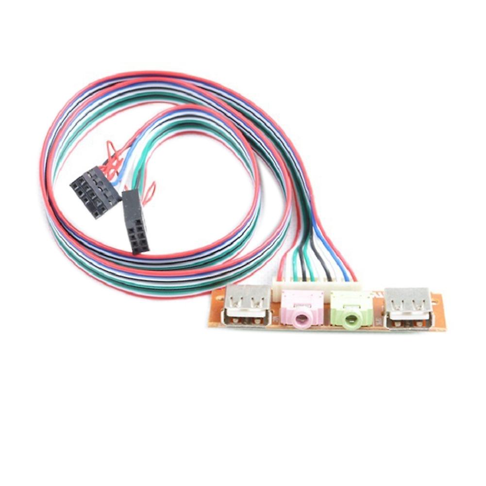 3 x Replacement PC Computer Case Front Panel USB Audio Port Mic Earphone Cable Cord