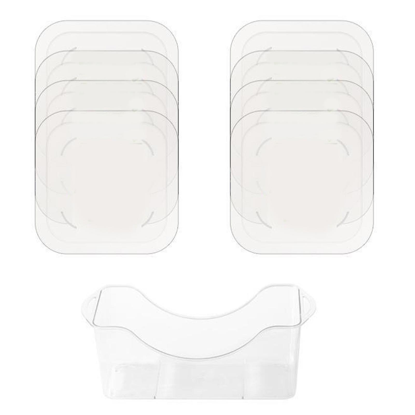 9-pack acrylic table garbage spit bone tray