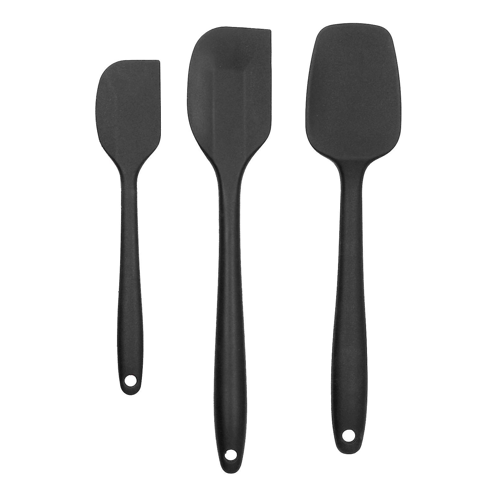 Non Stick Silicone Spatula Silicone Butter Spatula Heat Resistant Cream Baking Scraper for KitchenBlack