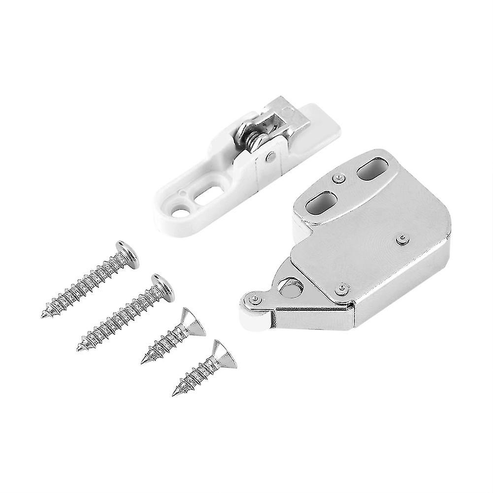 Push-to-close latch for rebound cabinet doors