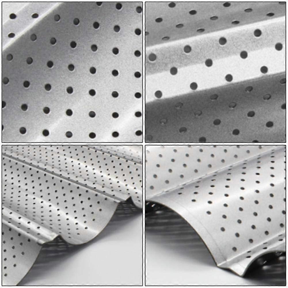 2スロットバゲットベーキングトレイノンスティックパンベーキングトレイステンレススチールベーキングパン