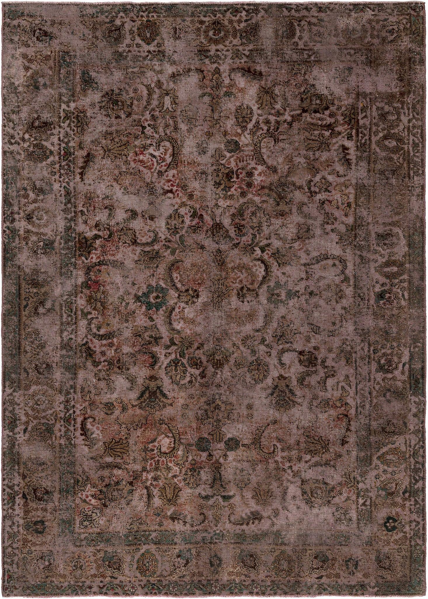 Vidal Vintage Royal 208x296 带紫色手工打结的中亚地毯
