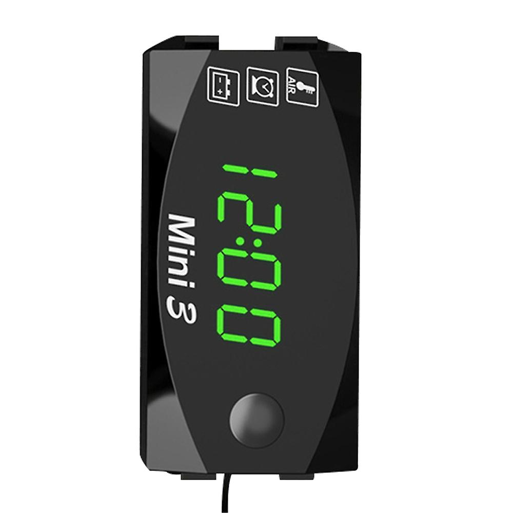Motorcycle DC 6V-30V 3 In 1 Digital Time Clock + Thermometer +Voltage voltmeter IP67 Waterproof Test