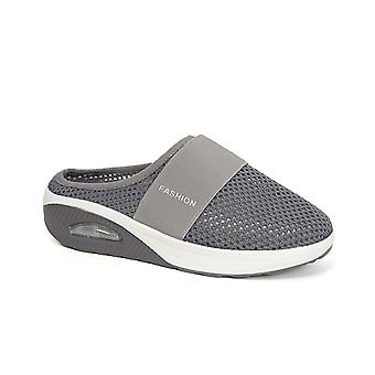 Thickened Sole Soft Women Slippers Breathable Mesh Fabric Platform Sandals For Outdoor Daily Shopping Wear