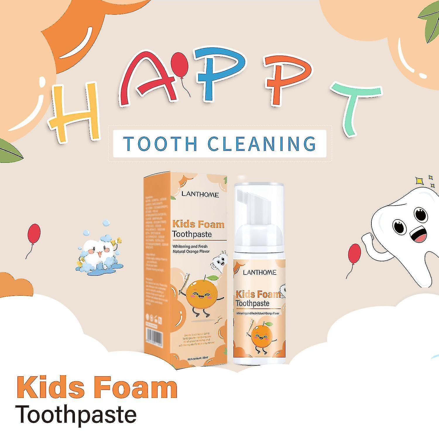 Lanthome Children's Toothpaste Fruit Flavored Toothpaste Foam