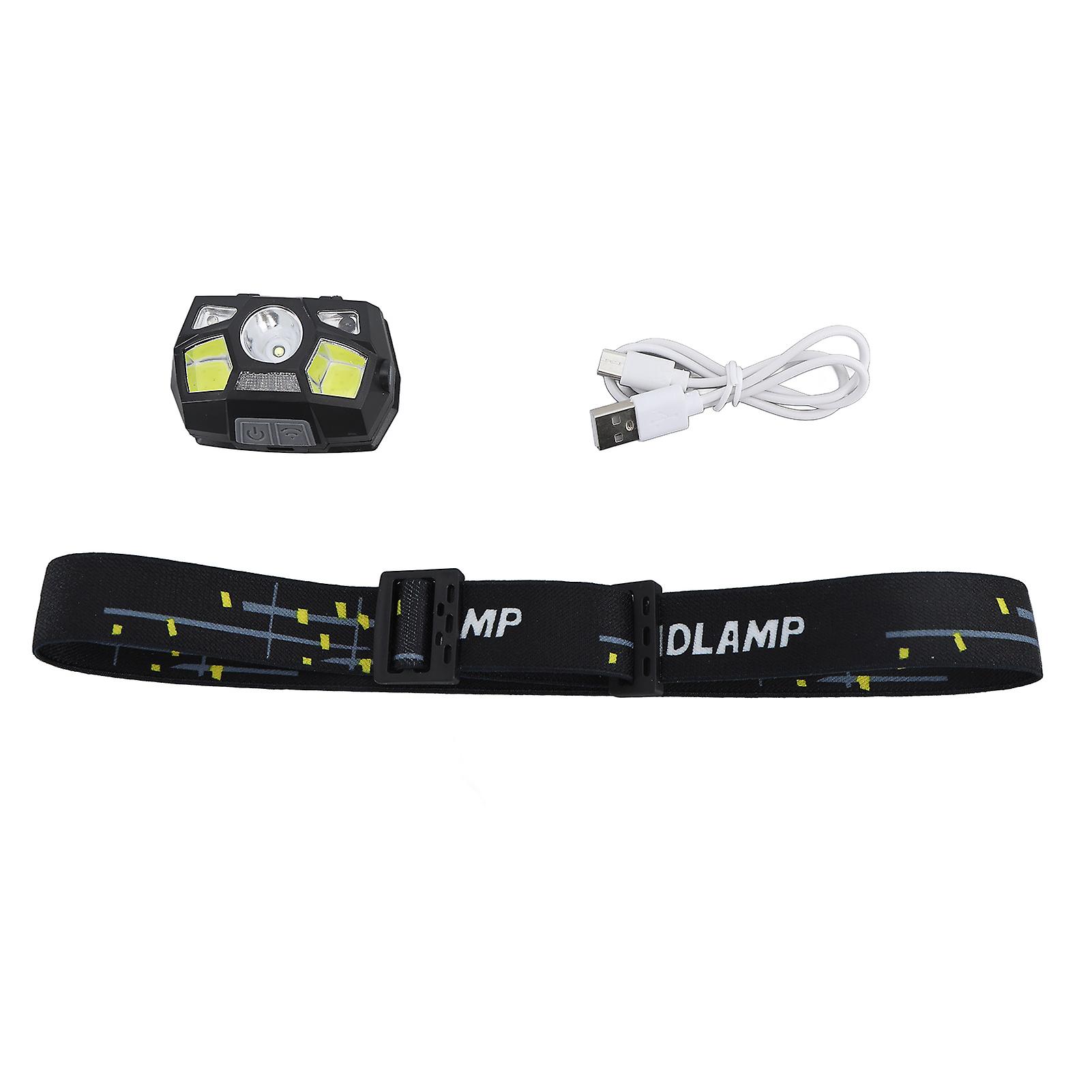 Motion Sensor Headlamp, Rechargeable and Waterproof, Ideal for Camping, Fishing and Running