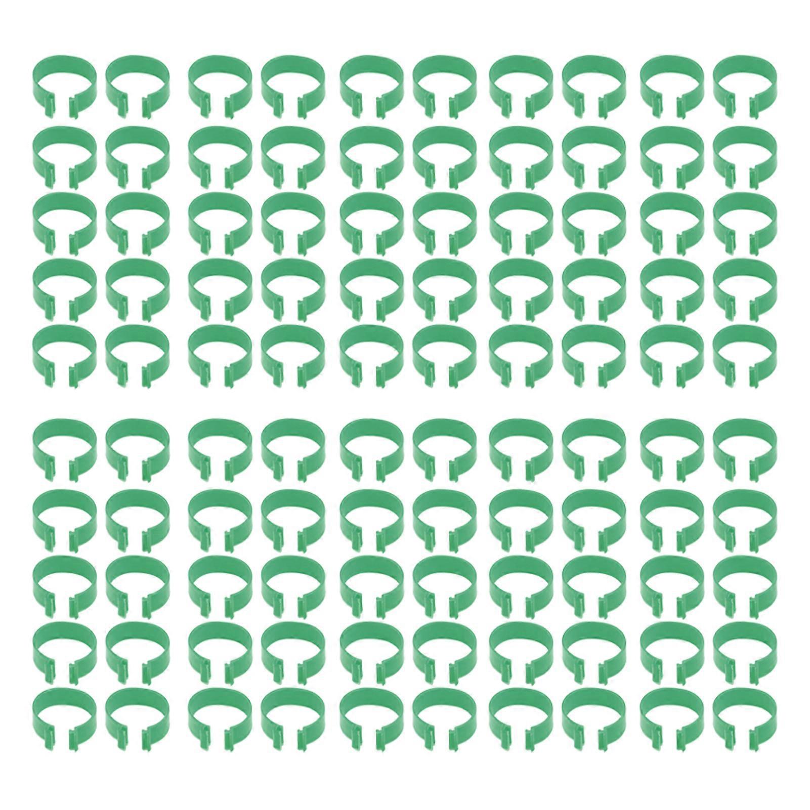 100 Pcs Chicken Leg Ring Open Type Buckle Breeding Chicken Duck Goose Foot Ring Chicken Accessory Green 18mm
