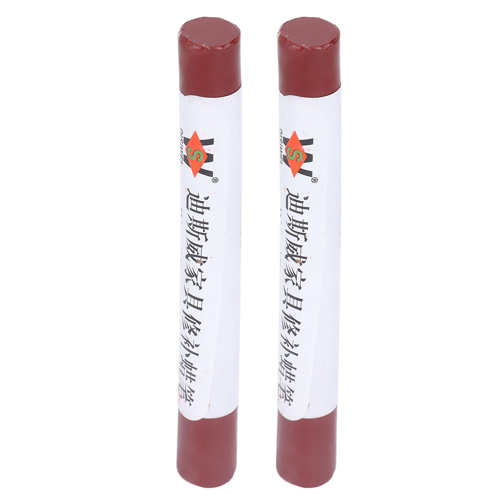 2pcs Furniture Paint Repair Wax Crayon Scratch Patch Paint Pen Wood Composite Repairing Material Sapele