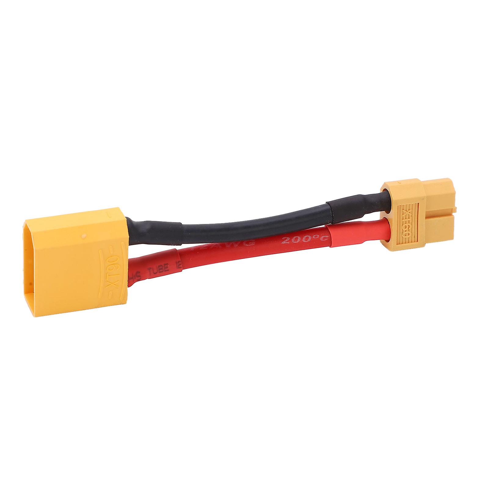 XT60 Female to XT90 Male Connector 12AWG High Bending RC Connector Reusable XT60 Connector for RC Car Model Aircraft Model