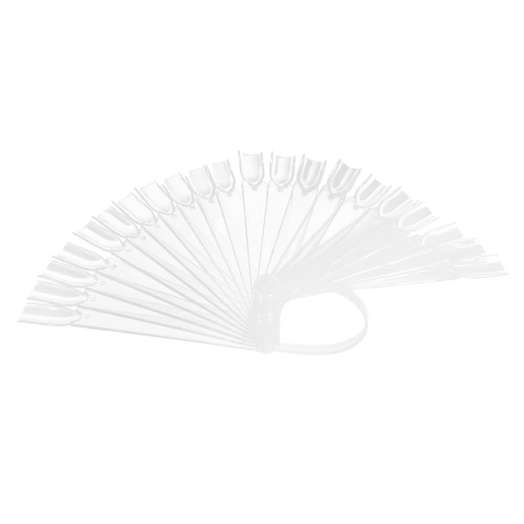 24pcs Pro Nails Tips Nail Polish Color False Nail Display Chart Sticks White