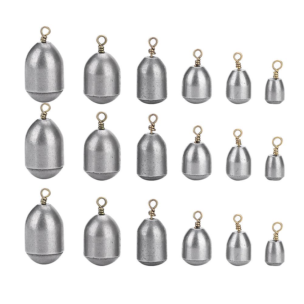 Set of 18 eco-friendly fishing weights with box