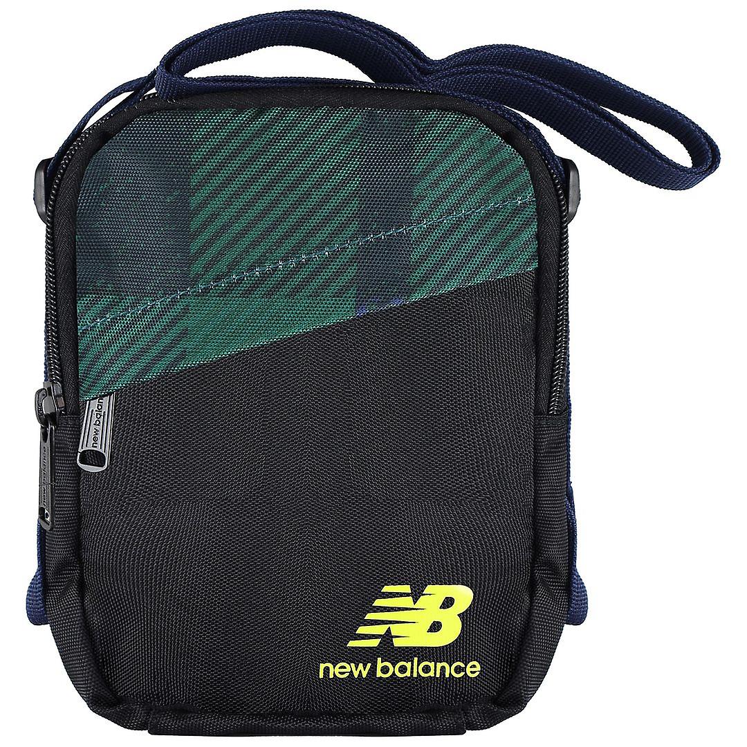 New Balance Essentials Logo Adjustable Straps Mens Black Shoulder Bag LAB11111 NWG