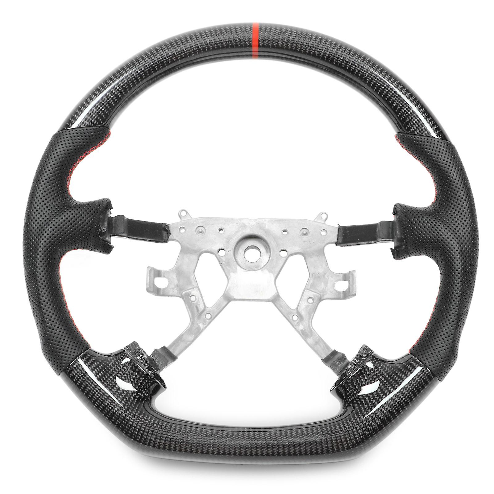 Carbon fiber and perforated leather steering wheel for Patrol Y61 GR GU (1998 to 2016)
