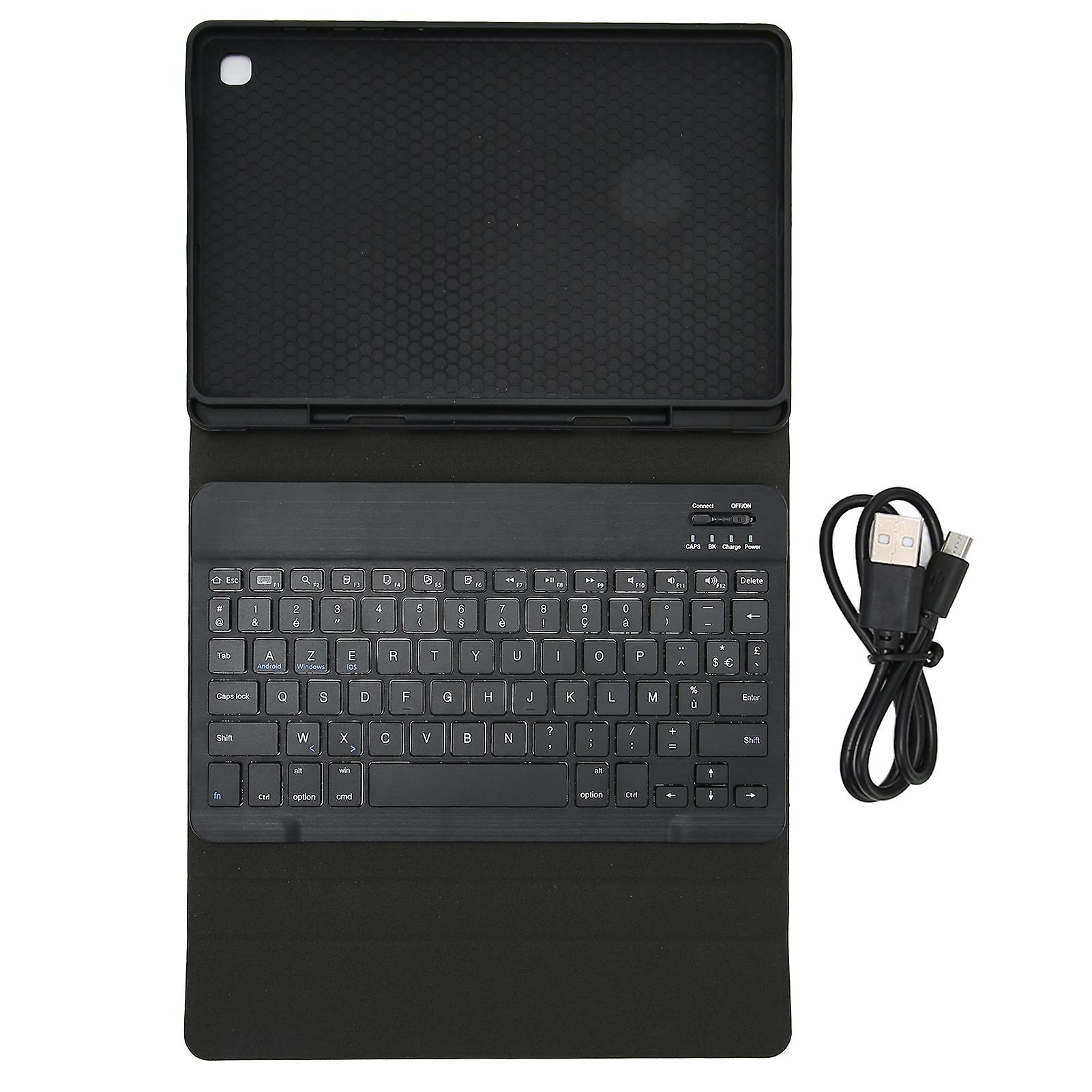 10.4in Tablet PC French Keyboard Cover Detachable Wireless Bluetooth PU Leather Case for Samsung Galaxy Tab S6 Lite
