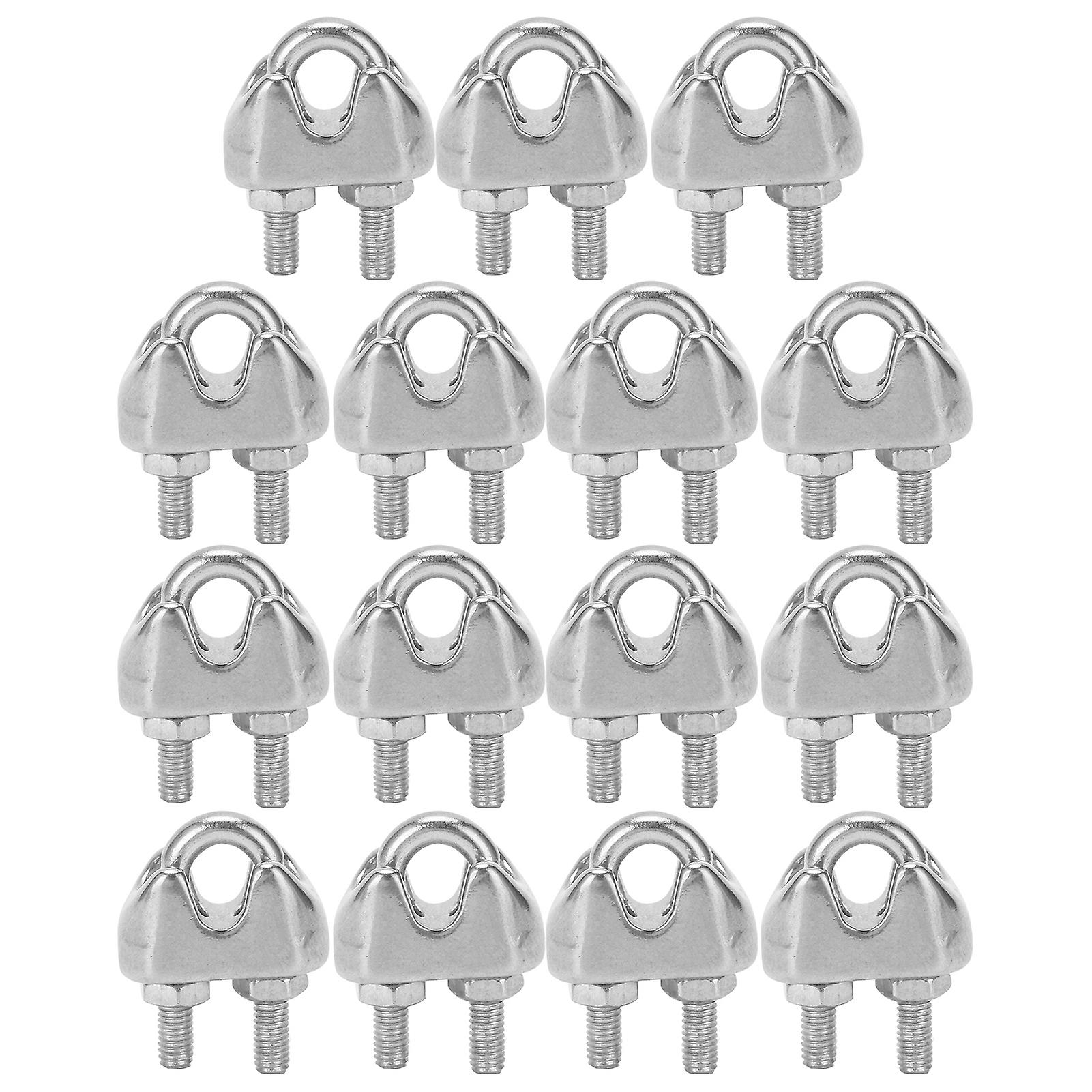 15 Pack M2 1/16" Stainless Steel Cable Ties with U Bolt