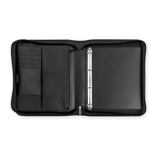 经典黑色 Filofax Quality Metropol A4 带把手拉链对开本