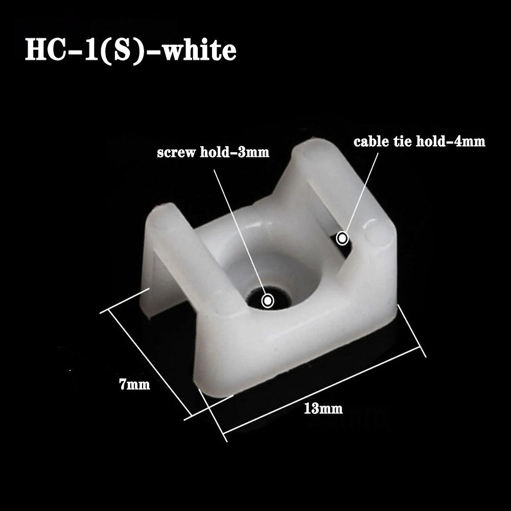 Cable Tie Seat Mount 100pcs Wire Buddle Saddle Style Plastic Bracket White Black Plastic Saddle Mount Bracket