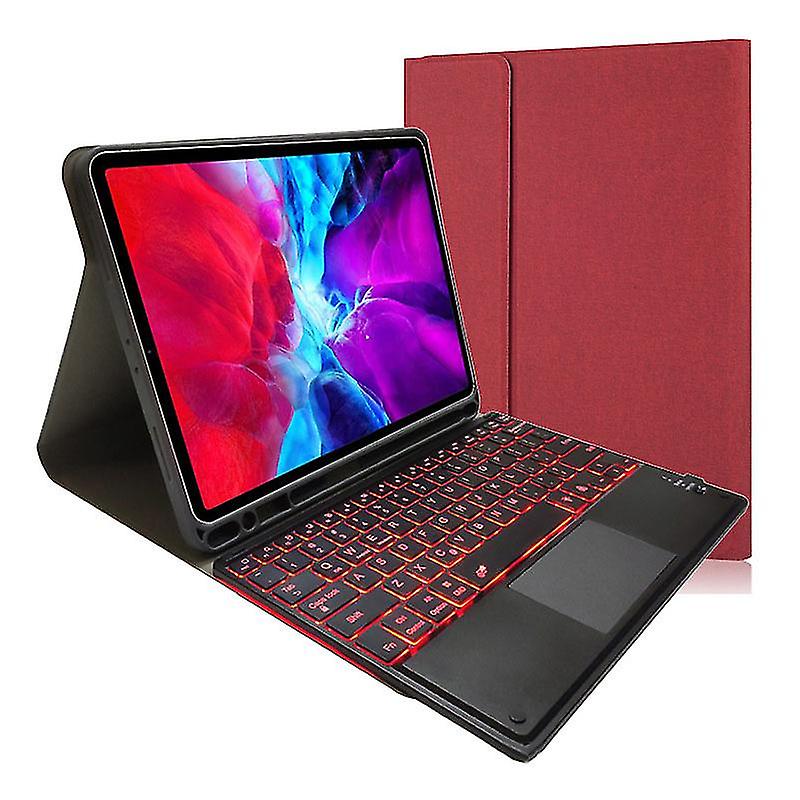 Bluetooth Keyboard Case With Backlight For IPad Pro 12.9 2021 (Red)