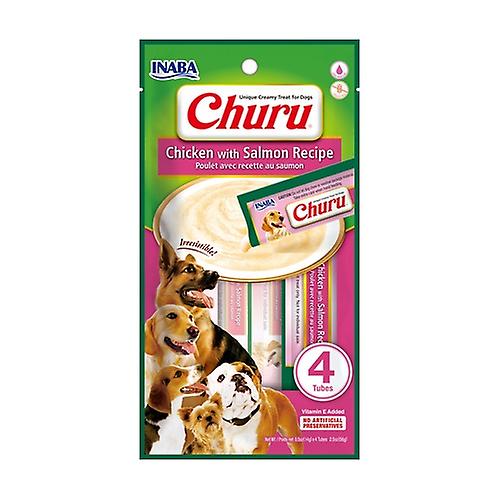 Churu chicken with salmon for dog 4 sticks of 14g (Chicken - Salmon - Fish - Meat)