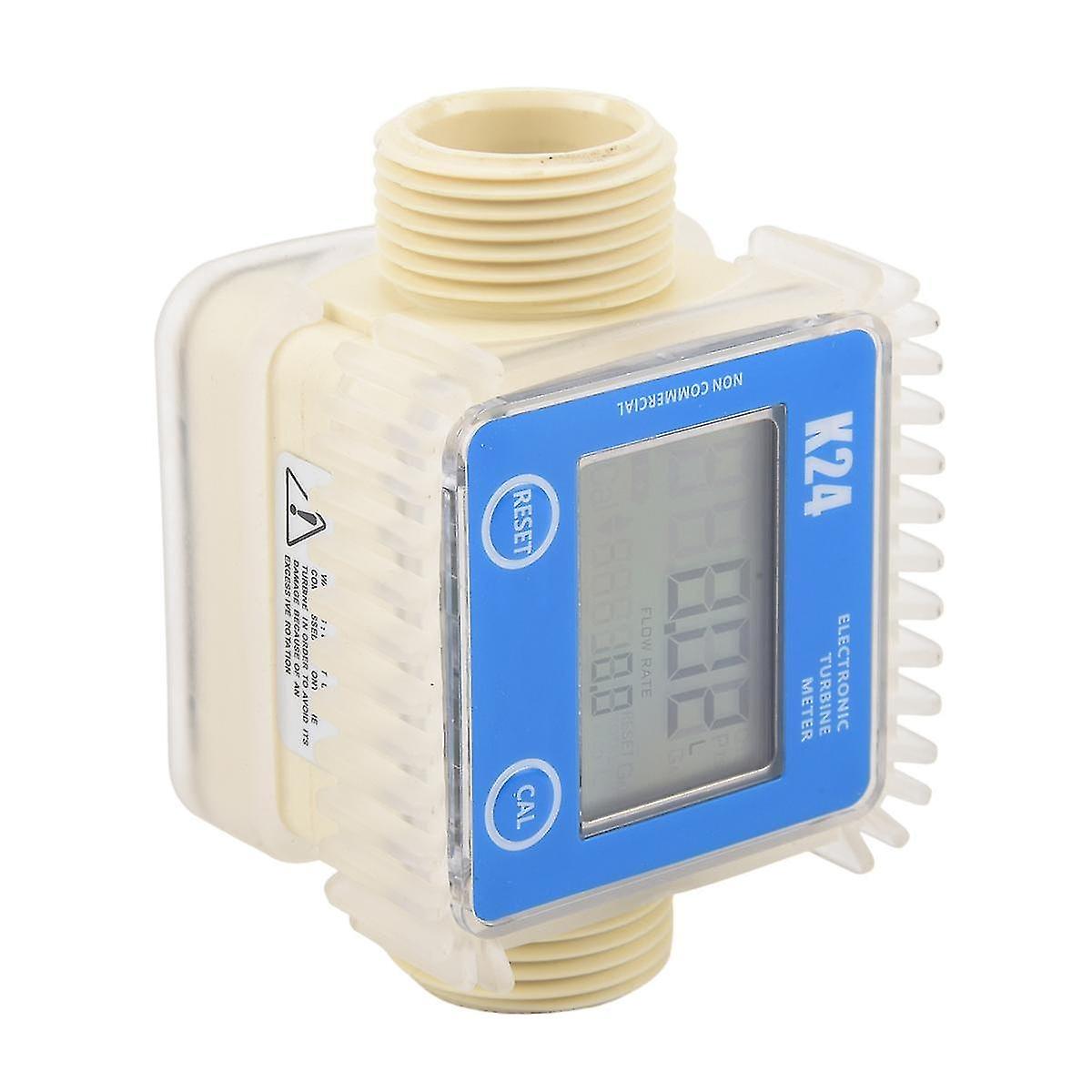 Digital Lcd K24 Flow Meter Turbine Fuel Flow Tester For Chemicals Water Sea Liquid Flow Meters Measu