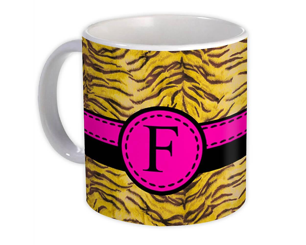 Hediye Kupa: Monogram Harf F Tiger
