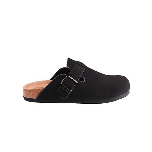 Where's That From Womens/Ladies Palm Nubuck Closed Toe Buckle Detail Flat Sandals