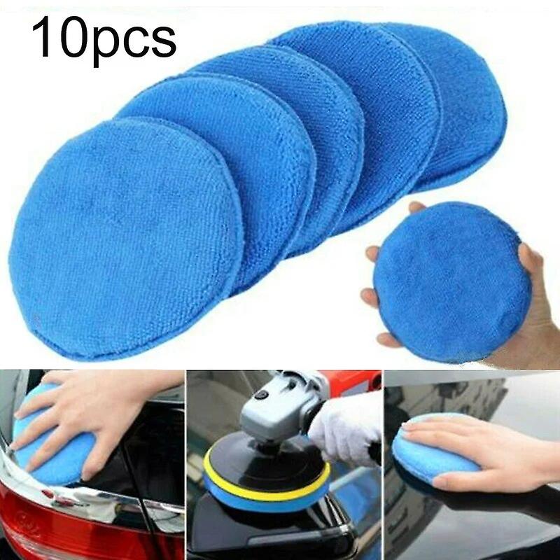 10pcs 5 polegadas 125mm carro polimento almofadas de espuma de espuma de microfibra de limpeza tampão de polimento almofada