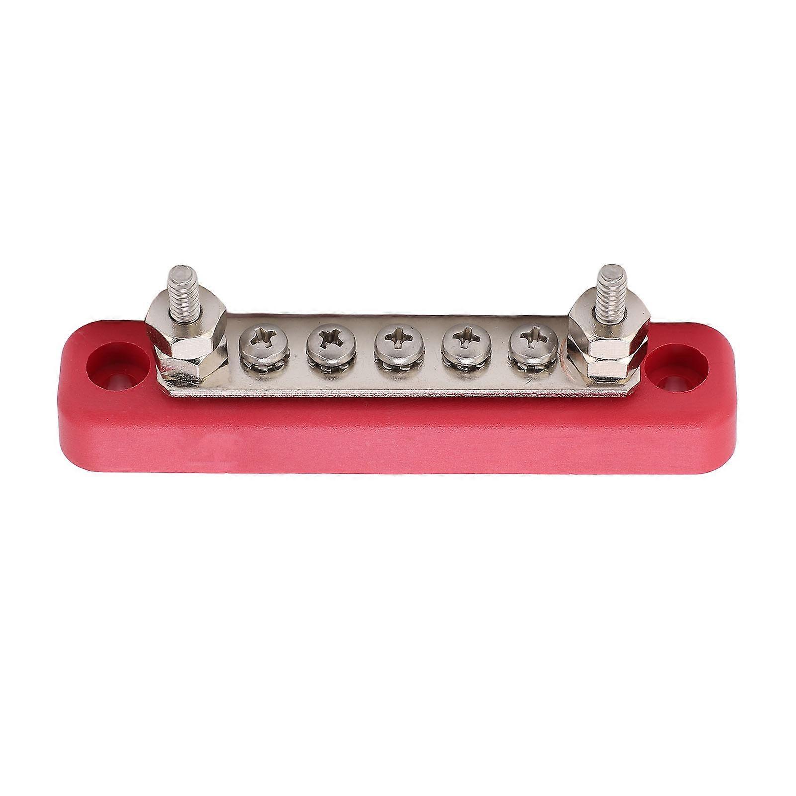 5 Terminal Power Distribution Block Bus Bar for Circuit Modification 48VDC 100A High Current 