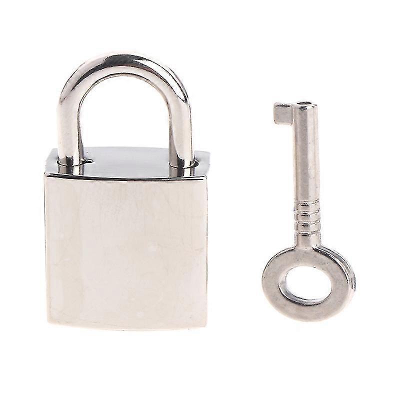 Archaize Square Padlock Antique Lock With Key For Suitcase Luggage Diary Book