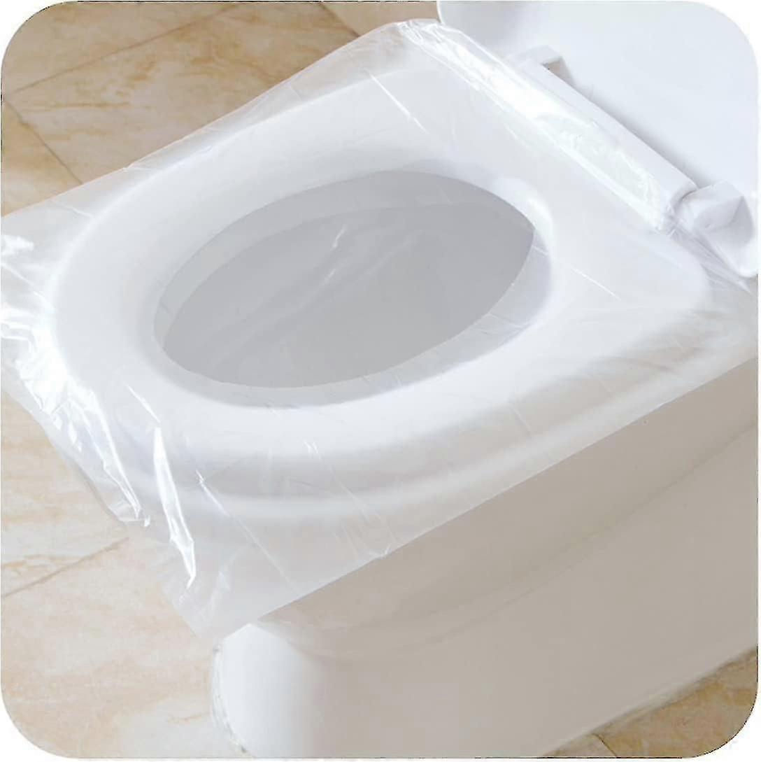 50 قطعة السفر القابل للتصرف غطاء مقعد المرحاض مضاد للجراثيم للماء المحمولة مرحاض وسادة حصيرة للطفل الأم الحامل ، التعبئة المستقلة