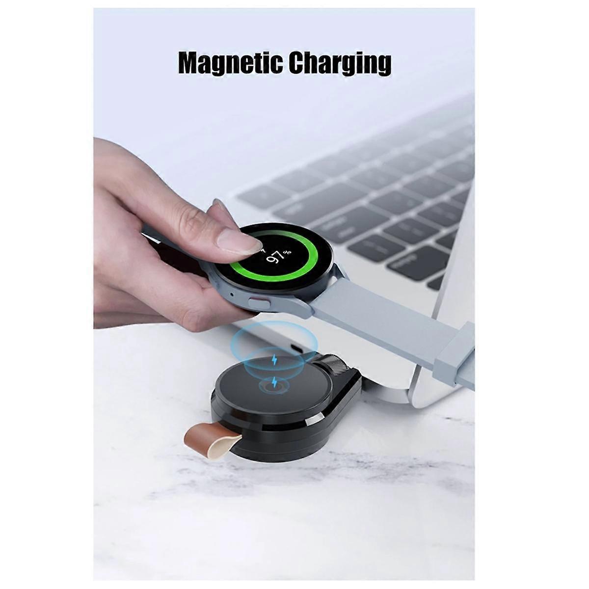Ładowarka magnetyczna z podwójnym portem typu C do Galaxy Watch 6/5 / Pro / 4/3 / Active 2 Stacja dokująca USB do zegarka 6/4 Classic