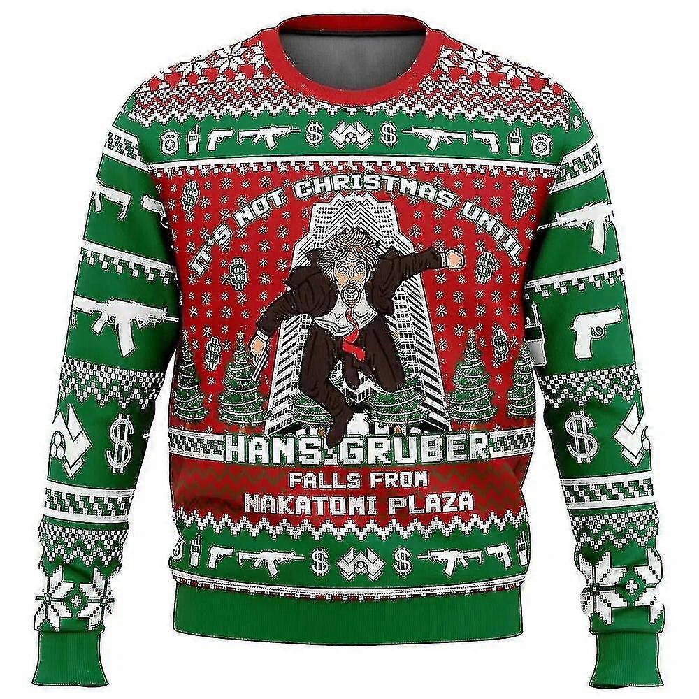 Fall Ugly Christmas Sweater Gift Santa Claus Pullover Men 3d Swe