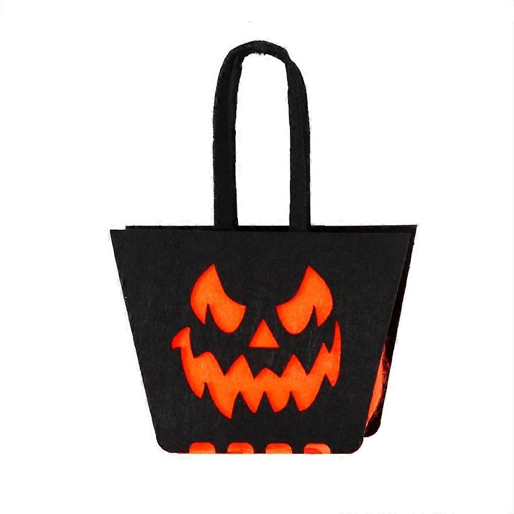 Halloween Party Felt Candy Bag Orange Devil Face