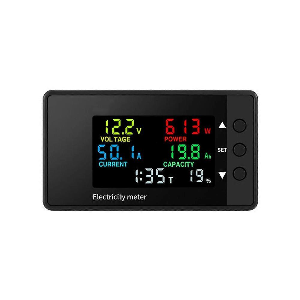 6-In-1 Voltmeter Ammeter DC 7.5-100V Wattmeter LED Digital Electric Meter Multifunctional Voltage Current Meter 0-20A