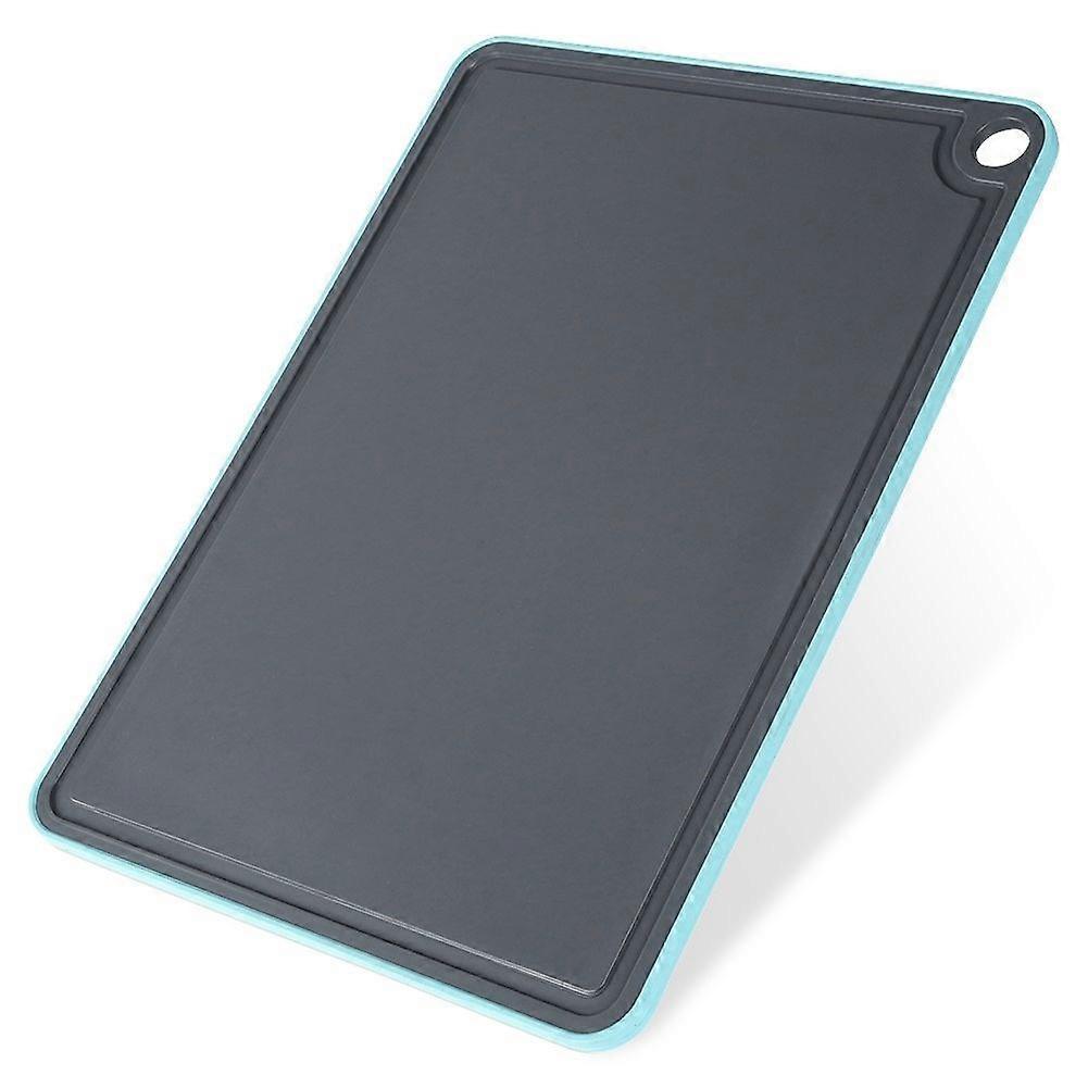 Grey plastic cutting board for kitchen, odourless and liquid-repellent